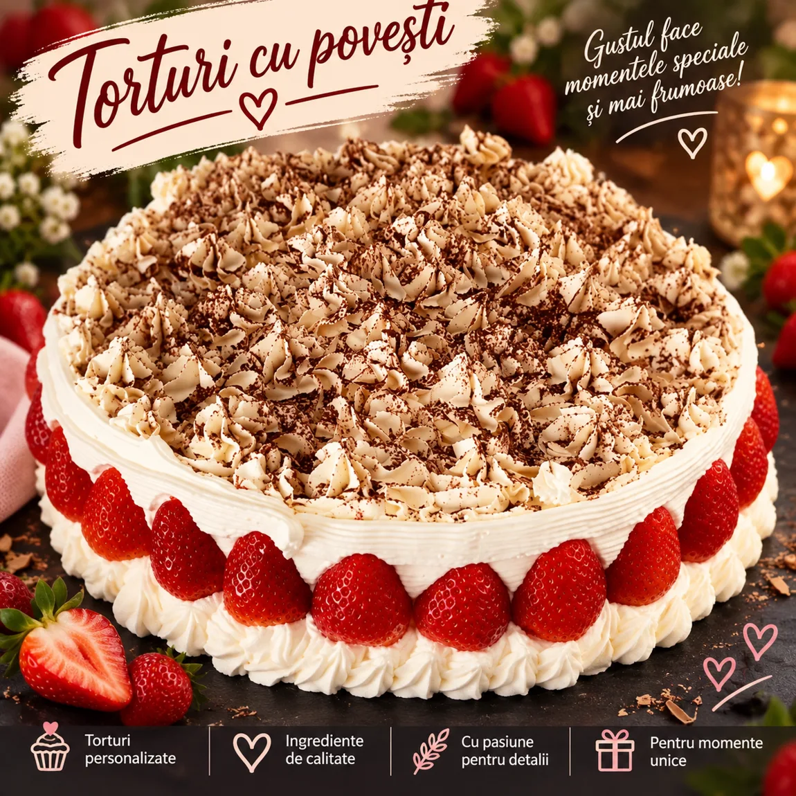 Tort cu căpșuni