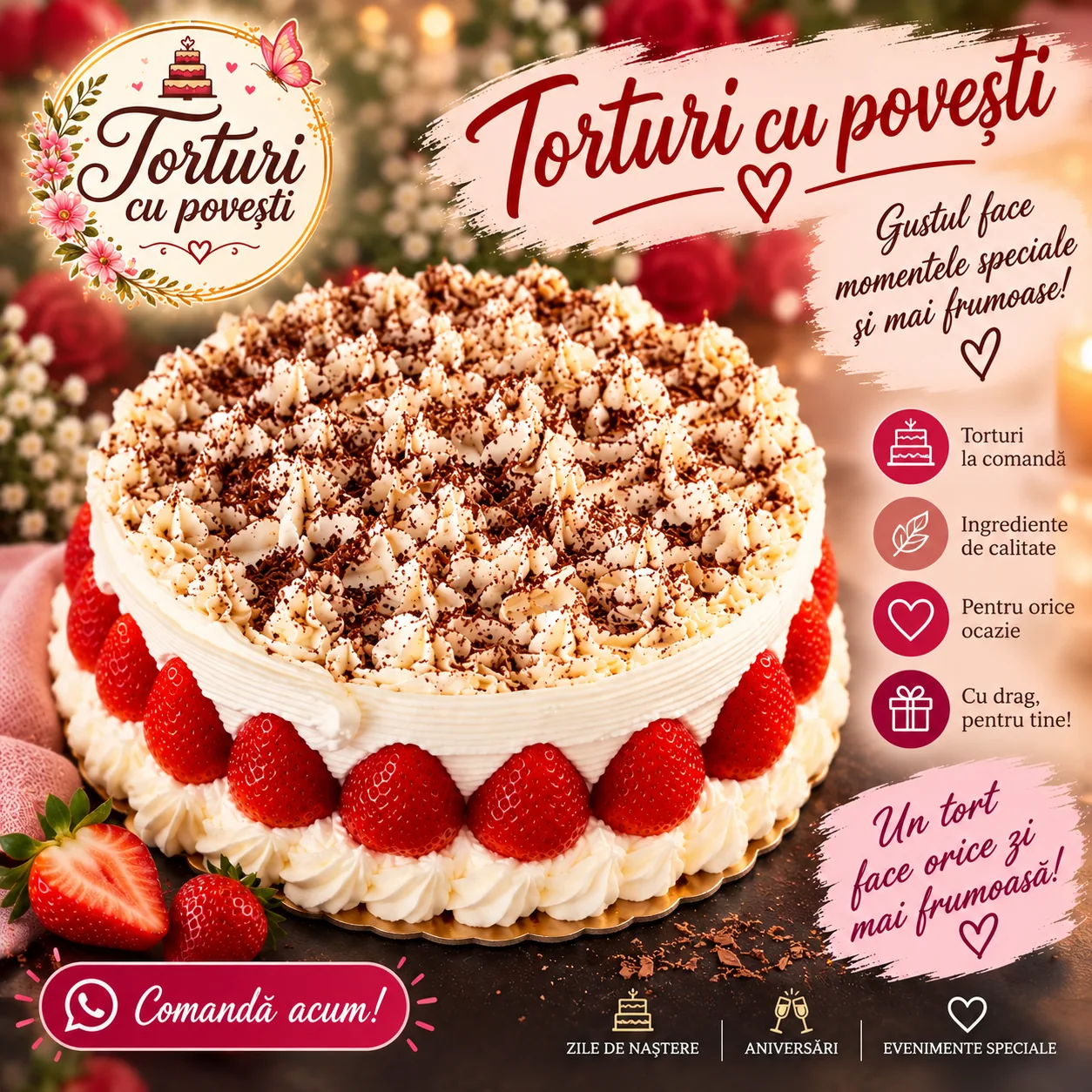 Tort cu căpșuni