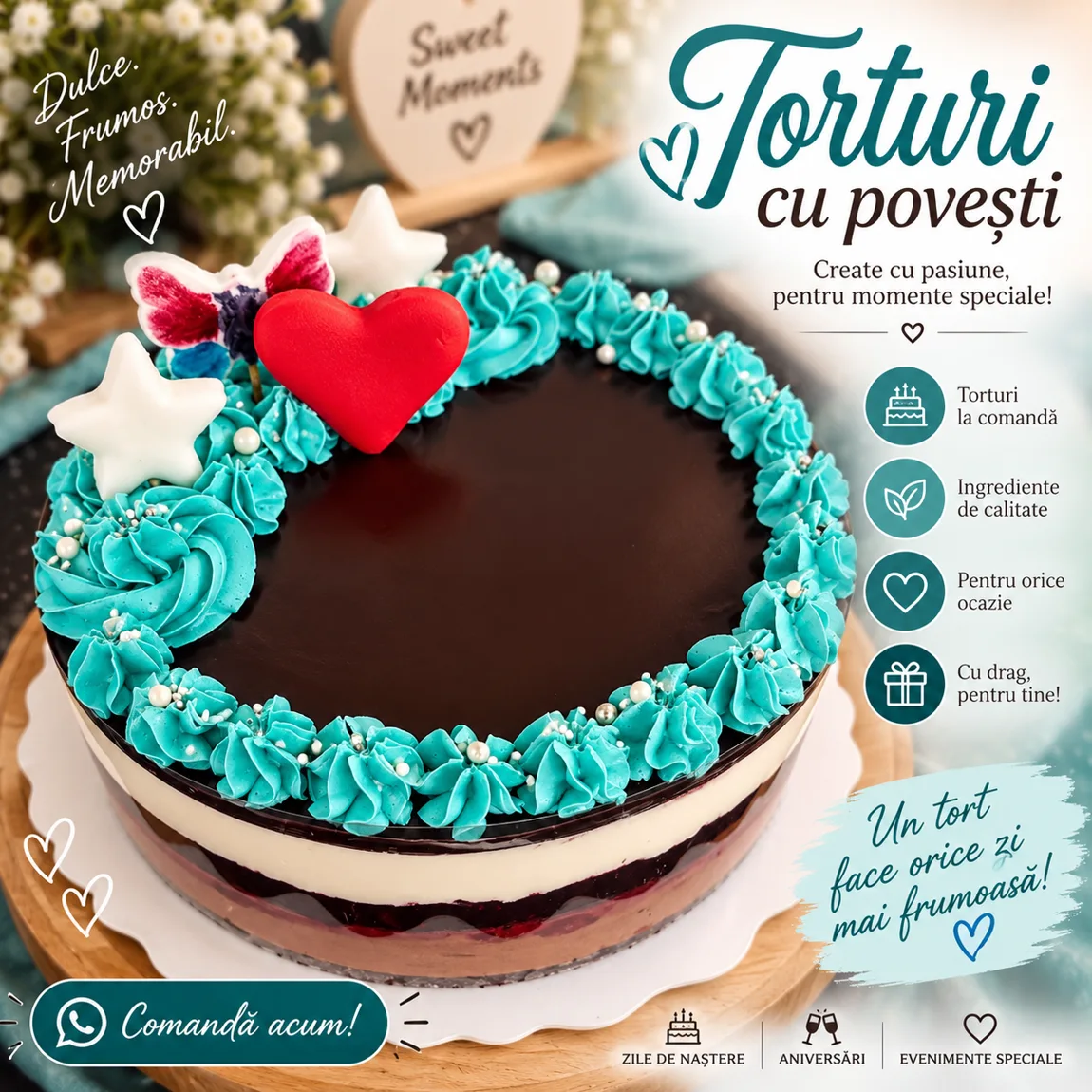 Tort cu inimă