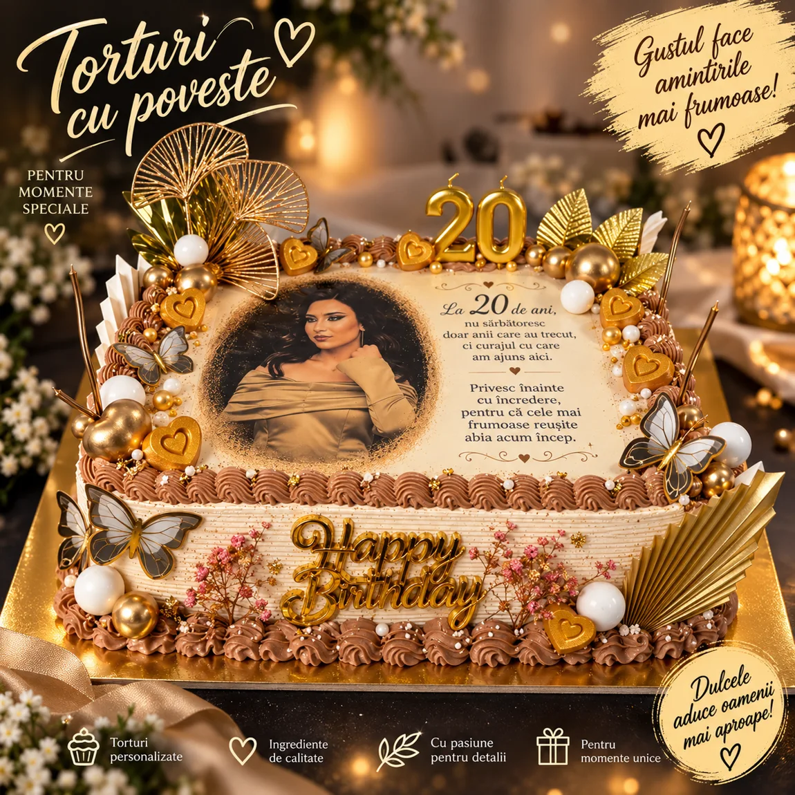 Tort elegant auriu